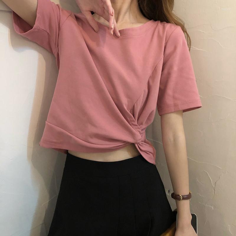 Women's T Shirts Women's T-Shirt High Waist Short Knotted Pink Shirt Women Cotton Slim Sleeved Female Summer Loose Solid Top Womens, White
Women's T Shirts Women's T-Shirt High Waist Short Knotted Pink Shirt Women Cotton Slim Sleeved Female Summer Loose Solid Top Womens, White