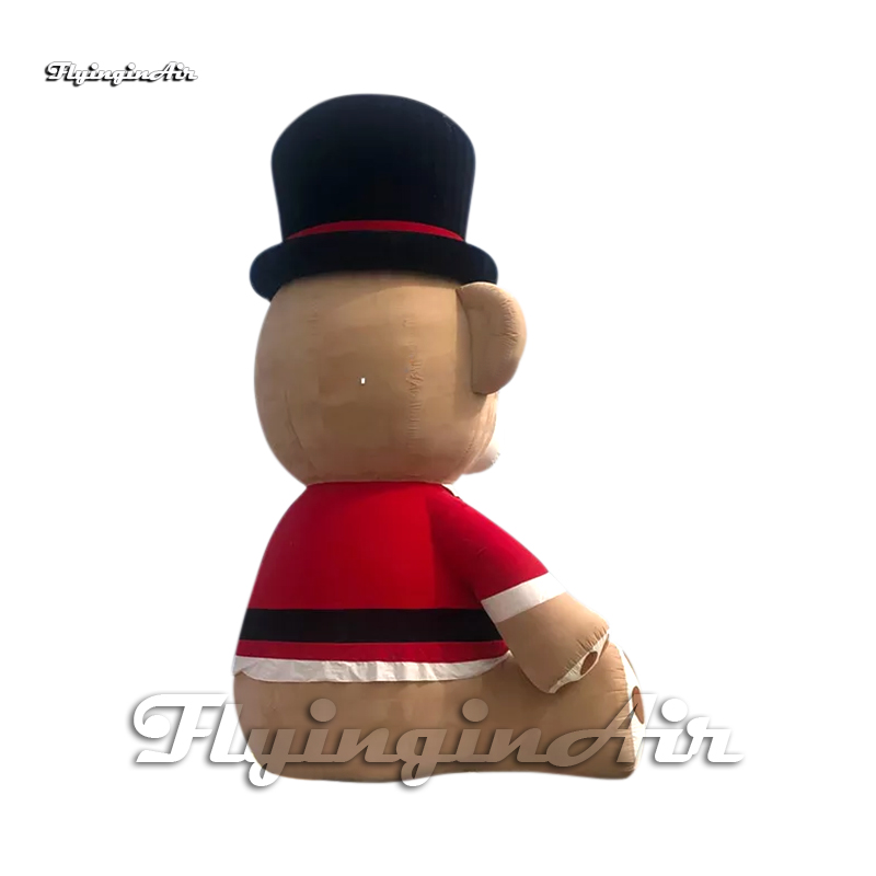 Large Plush Inflatable Brown Bear Christmas Cartoon Animal Model Cute Air Blow Up Teddy Bear Mascot Balloon For Outdoor Xmas Decoration