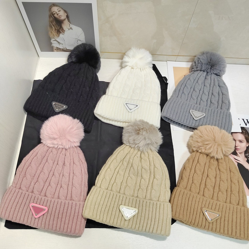 Designer Winter Knitted Beanie Woolen Hat Women Chunky Knit Thick Warm faux fur pom Beanies Hats Female Bonnet Beanie Caps 6 colors, Khaki
Designer Winter Knitted Beanie Woolen Hat Women Chunky Knit Thick Warm faux fur pom Beanies Hats Female Bonnet Beanie Caps 6 colors, Khaki