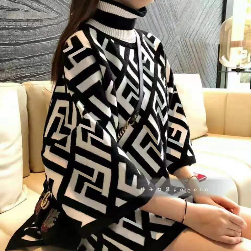 designers Women's Cape fend11 clothes ladies sweaters Pull luxury brand cloak Splicing Sweater female with the same autumn winter womens Cardigan Jumper, Brown2
designers Women's Cape fend11 clothes ladies sweaters Pull luxury brand cloak Splicing Sweater female with the same autumn winter womens Cardigan Jumper, Brown2