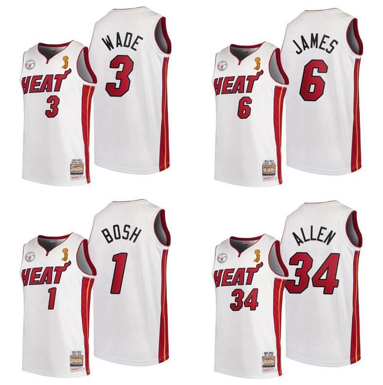 custom Stitched 6 James 3 Wade 1 Bosh 34 Allen basketball Jersey S-6XL Mitchell & Ness 2012-13 25th finlals Mesh Hardwoods Classics retro ve, Stitched jersey
custom Stitched 6 James 3 Wade 1 Bosh 34 Allen basketball Jersey S-6XL Mitchell & Ness 2012-13 25th finlals Mesh Hardwoods Classics retro ve, Stitched jersey