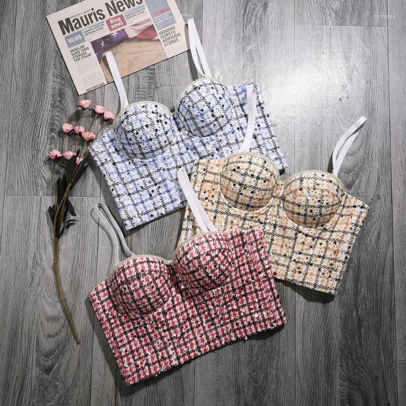 Bustiers & Corsets Simple Fashion Houndstooth Print Korean Slim-fit Elastic Camisole Party Halter Bustier Corset Tights Women Crop TopsBusti, Blue
Bustiers & Corsets Simple Fashion Houndstooth Print Korean Slim-fit Elastic Camisole Party Halter Bustier Corset Tights Women Crop TopsBusti, Blue