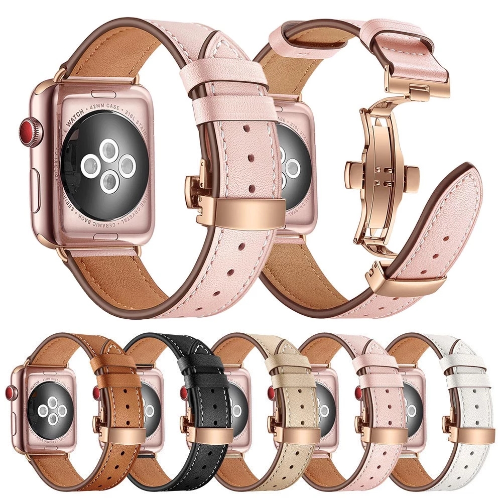 Men Women Leather Strap For Apple Watch Ultra 49mm Band 44mm 40mm 38mm 42mm 45mm 41mm Butterfly buckle Single Tour Bracelet for iWatch Series 8 7 6 SE 5 4 3
Men Women Leather Strap For Apple Watch Ultra 49mm Band 44mm 40mm 38mm 42mm 45mm 41mm Butterfly buckle Single Tour Bracelet for iWatch Series 8 7 6 SE 5 4 3