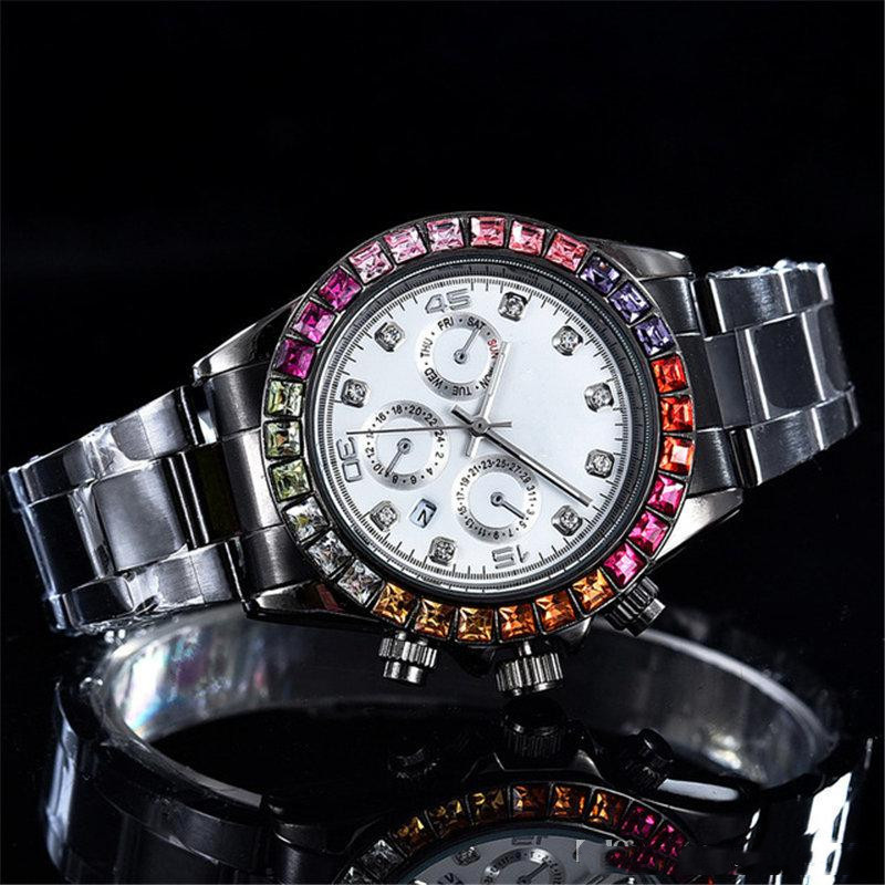 Mens Fashion Rainbow Watch Automatic Quartz Movement Black Strap Watches White Dial Three Eyes Six Needle Design Chronograph Multi-Function Black Wristwatch cs, A8 
Mens Fashion Rainbow Watch Automatic Quartz Movement Black Strap Watches White Dial Three Eyes Six Needle Design Chronograph Multi-Function Black Wristwatch cs, A8