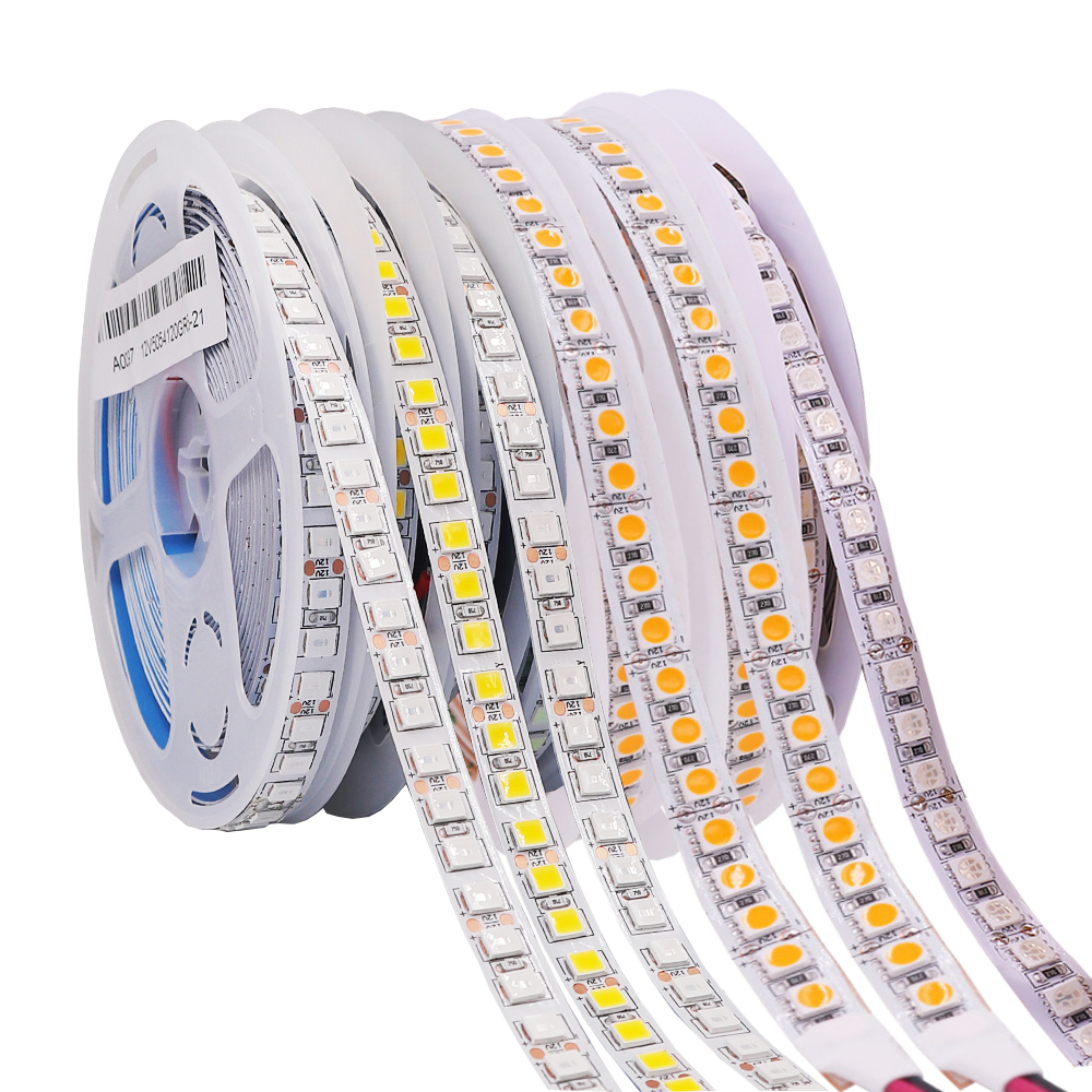 5M LED Strip SMD 5050 5054 LED Tape Waterproof Ribbon Diode 12V 2835 Flexible Neon Light 60/120Leds/m LED Lights for Room Decor