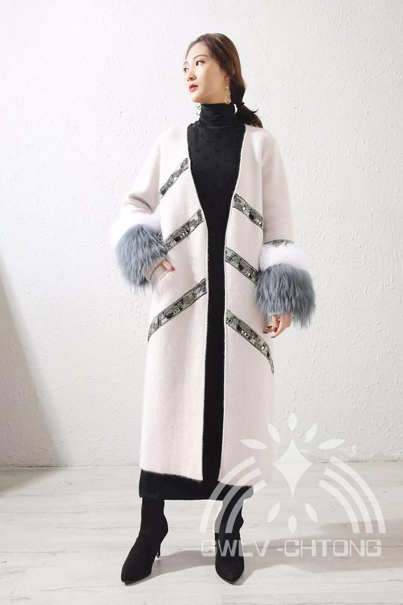Women' Knits Women' & Tees Women Knitted Mink Cashmere Sweater With Big Natural Fur Sleeve Cuff Girl' Fashion Coat Jacket, Black
Women' Knits Women' & Tees Women Knitted Mink Cashmere Sweater With Big Natural Fur Sleeve Cuff Girl' Fashion Coat Jacket, Black