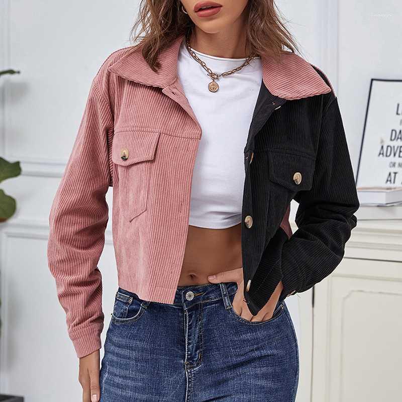 Women' Jackets Women' Women Short Coat Spring Autumn 2022 Casual Long Sleeve Turn Down Collar Patchwork Outerwear Female Corduroy, Pink
Women' Jackets Women' Women Short Coat Spring Autumn 2022 Casual Long Sleeve Turn Down Collar Patchwork Outerwear Female Corduroy, Pink