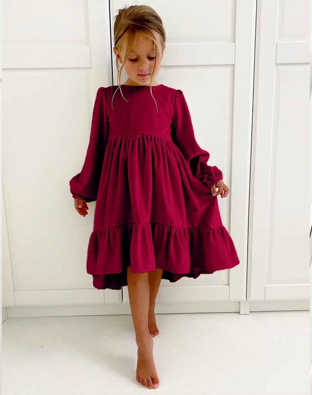Fashion Girls long sleeve falbala dresses INS kids velvet xmas dress children Christmas princess clothings A9226, Pink
Fashion Girls long sleeve falbala dresses INS kids velvet xmas dress children Christmas princess clothings A9226, Pink