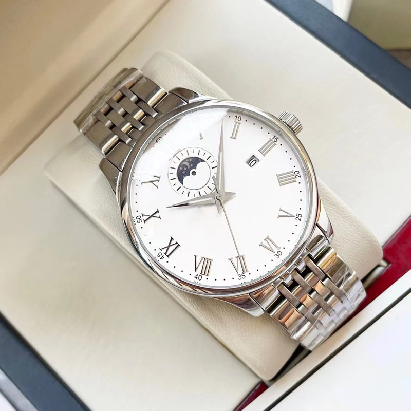 Boutique men's watch is equipped with moon phase design 40mm big three stitches., Color 1
Boutique men's watch is equipped with moon phase design 40mm big three stitches., Color 1