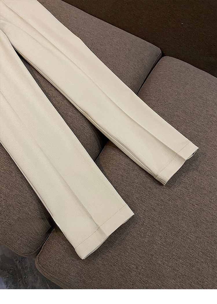 Autumn Beige Solid Color Two Piece Pants Sets Long Sleeve Notched-Lapel Single-Breasted Blazers Top & Vest & Long Pants Suits Set 5WF209316