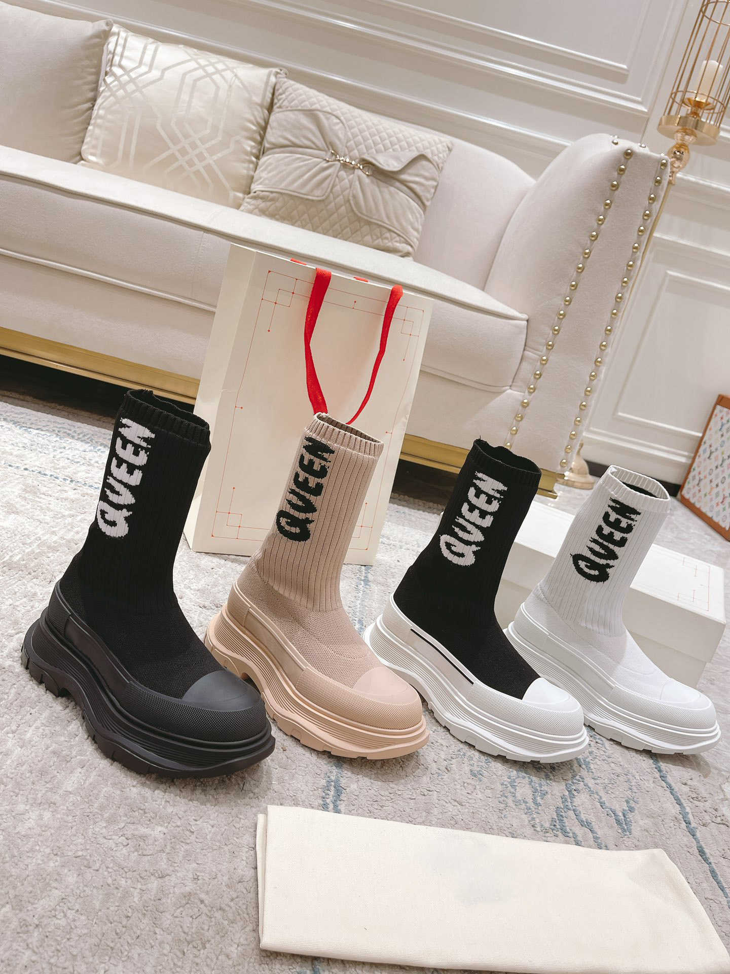 Sock Shoes Sports Trainers Sneakers Knit Boots Knit Shoe Graffiti Tread Slick Alexander Fashion Socks Black White 2023 Designer Casual Women
