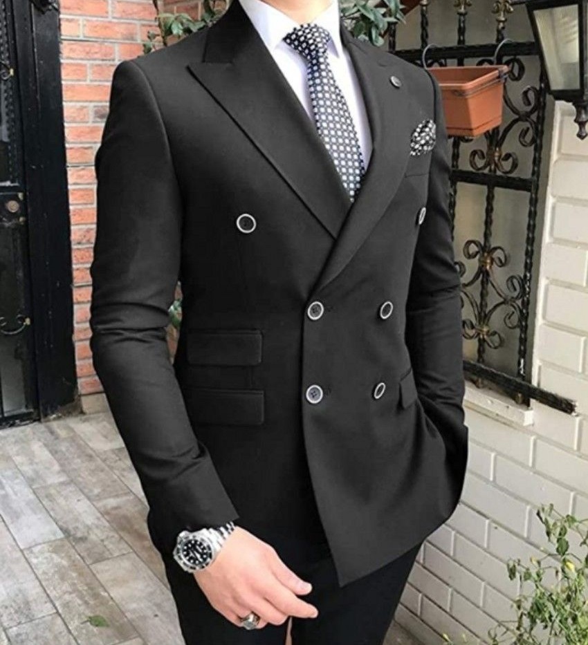 Excellent Black Groom Tuxedos Men Wedding Dress Peak Lapel Double-Breasted Men Blazer Prom Dinner Darty Suit, Same as image
Excellent Black Groom Tuxedos Men Wedding Dress Peak Lapel Double-Breasted Men Blazer Prom Dinner Darty Suit, Same as image