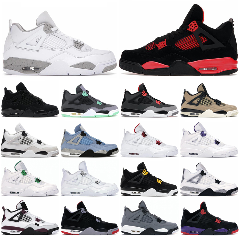 basketball 4s Jumpman 4 shoes for mens womens Black cat Red Thunder Military Black Bred men trainers sports sneakers shoe size 36-47
basketball 4s Jumpman 4 shoes for mens womens Black cat Red Thunder Military Black Bred men trainers sports sneakers shoe size 36-47