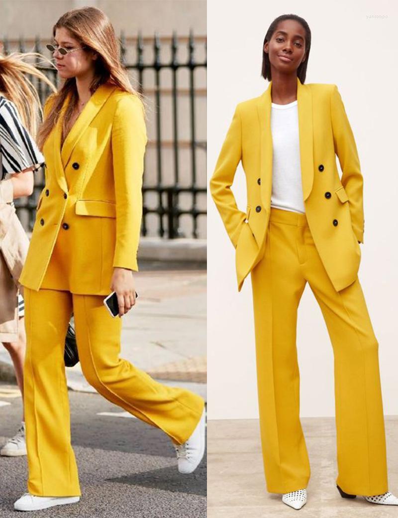 Women's Two Piece Pants Women's Womens Suit Double Breasted Elegant Temperament Loose Custom Two-piece SuitWomen's, Yellow
Women's Two Piece Pants Women's Womens Suit Double Breasted Elegant Temperament Loose Custom Two-piece SuitWomen's, Yellow