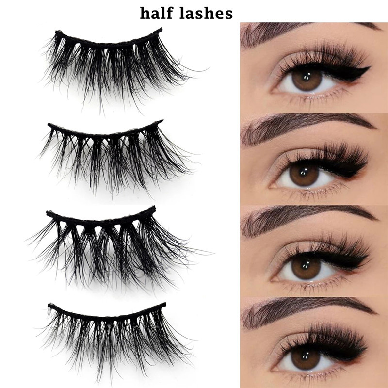 Natural False Eyelashes Wispy Long Makeup 3D Mink Lashes Eyelash Extension Half Mink Eyelashes
Natural False Eyelashes Wispy Long Makeup 3D Mink Lashes Eyelash Extension Half Mink Eyelashes
