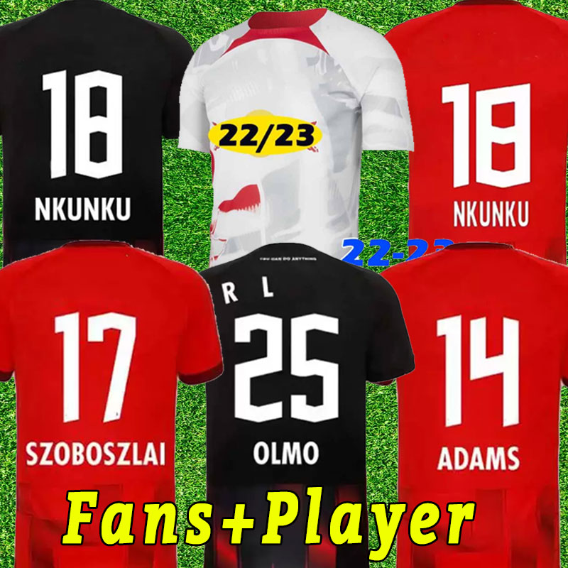 RBL 22 23 Soccer Jersey FORSBERG Camiseta HEE CHAN HALSTENBERG POULSEN Sorloth 2022 2023 Football Shirts CUNHA Szoboszlai Olmo Silva Fans Player version shorts, Away
RBL 22 23 Soccer Jersey FORSBERG Camiseta HEE CHAN HALSTENBERG POULSEN Sorloth 2022 2023 Football Shirts CUNHA Szoboszlai Olmo Silva Fans Player version shorts, Away