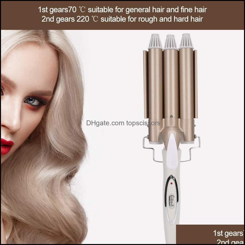 Curling Irons High Quality Professional 110220V Hair Curling Iron Ceramic Triple Barrel Curler Waver Styling Tools Styler Drop Deliv Dhvog
Curling Irons High Quality Professional 110220V Hair Curling Iron Ceramic Triple Barrel Curler Waver Styling Tools Styler Drop Deliv Dhvog