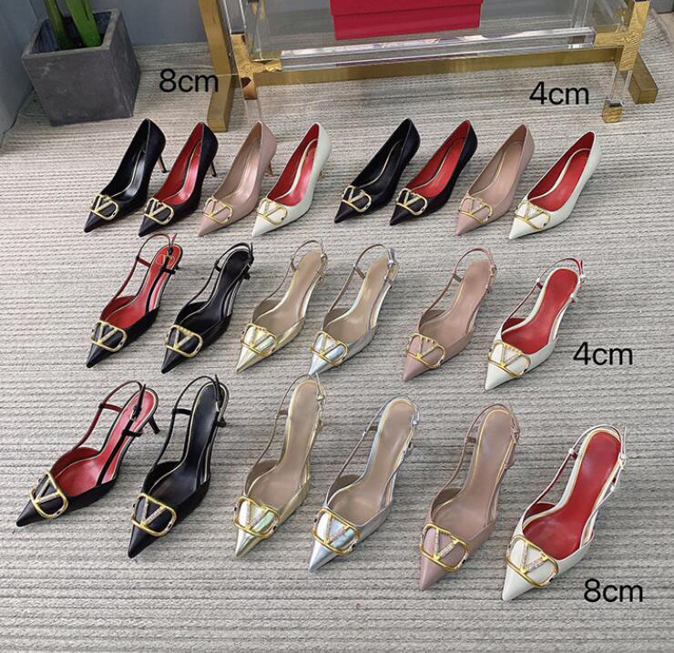 Classics High Heel Shoes Pointed Brand Sandals Metal V-buckle Flat Shoes 4cm 6cm 8cm 10cm Thin Heels Shallow Black Nude Red Dress Shoe with Box and Dust Bag Size 34-44, All black
Classics High Heel Shoes Pointed Brand Sandals Metal V-buckle Flat Shoes 4cm 6cm 8cm 10cm Thin Heels Shallow Black Nude Red Dress Shoe with Box and Dust Bag Size 34-44, All black