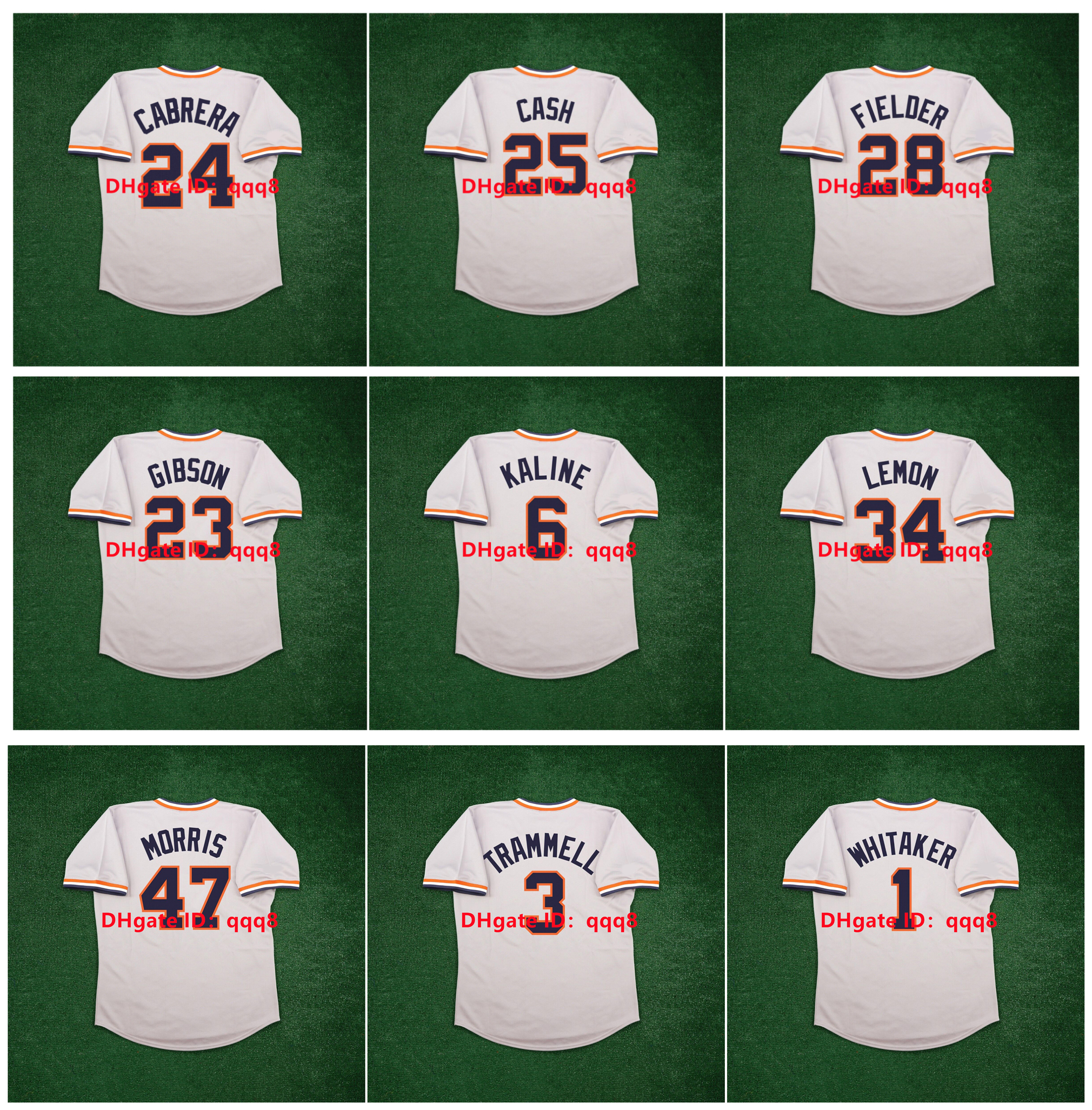 1984 Miguel Cabrera Baseball Jersey Lou Whitaker Detroit Cooperstown Tigers Norm Cash Prince Fielder Kirk Gibson Al Kaline Chet Lemon Jack Morris Alan Trammell, As pic
1984 Miguel Cabrera Baseball Jersey Lou Whitaker Detroit Cooperstown Tigers Norm Cash Prince Fielder Kirk Gibson Al Kaline Chet Lemon Jack Morris Alan Trammell, As pic