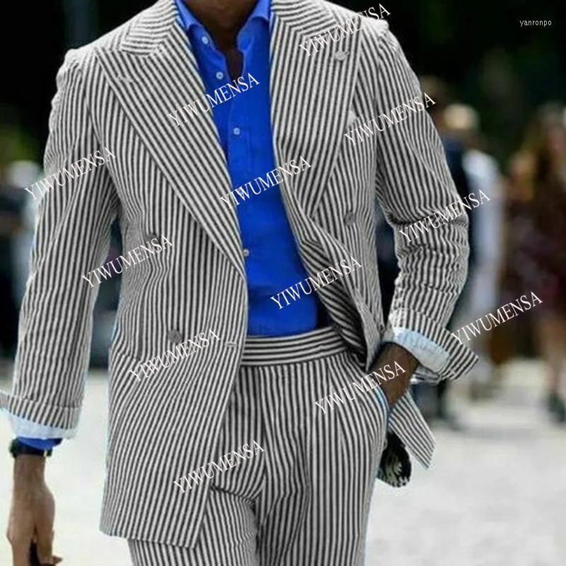 Men's Suits Men's & Blazers Arabic African Summer Beach Men's Peaked Lapel Jacket With Pants 2 Pieces Cottons Striped Double, Blue
Men's Suits Men's & Blazers Arabic African Summer Beach Men's Peaked Lapel Jacket With Pants 2 Pieces Cottons Striped Double, Blue