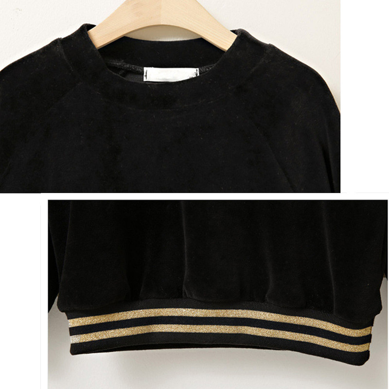 Clothing Sets 4 to 16 years kids teenager big girls black velour long sleeve blouse with fishtail flare skirt 2 pieces set velvet clothes 221028