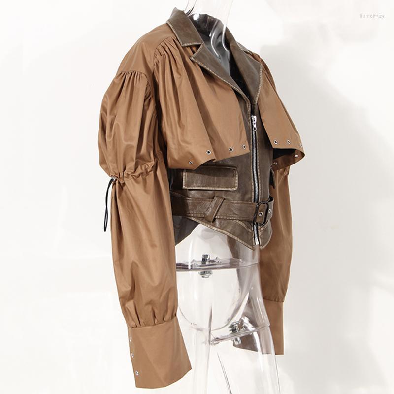 Women' Jackets Women' Two Pieces Women PU Leather Cropped 2022 Spring Autumn Runway Designer Zipper Drawstring Cape Coats Female, Pink
Women' Jackets Women' Two Pieces Women PU Leather Cropped 2022 Spring Autumn Runway Designer Zipper Drawstring Cape Coats Female, Pink