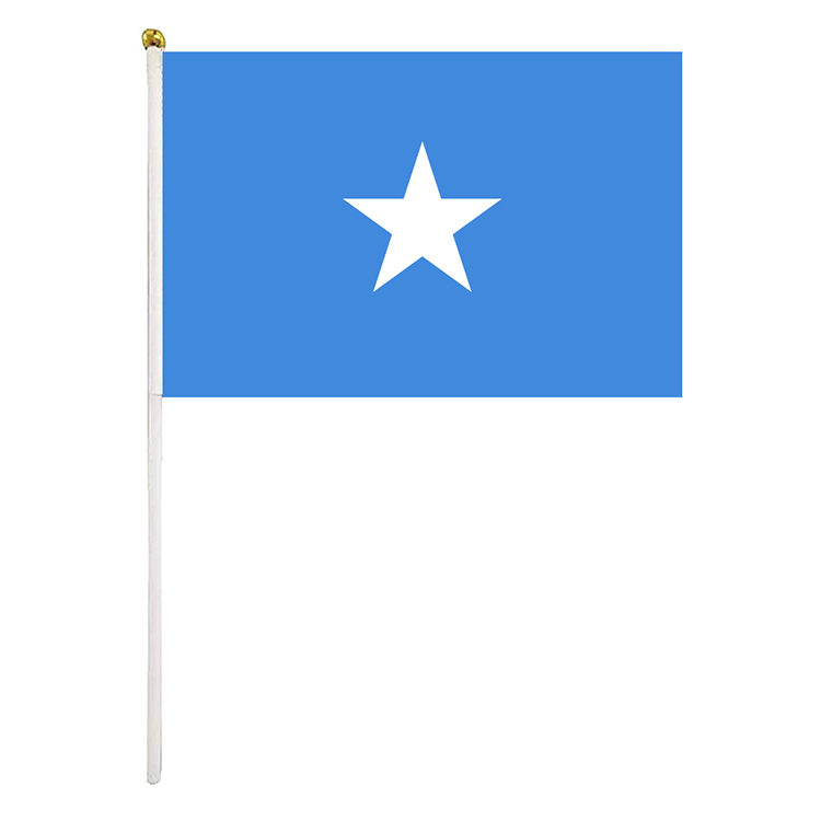 Somalia Handheld Flag 14x21 cm Polyester Mini Somalia Hand Waving Flags With Plastic Flagpoles For Parades Sports Events
Somalia Handheld Flag 14x21 cm Polyester Mini Somalia Hand Waving Flags With Plastic Flagpoles For Parades Sports Events
