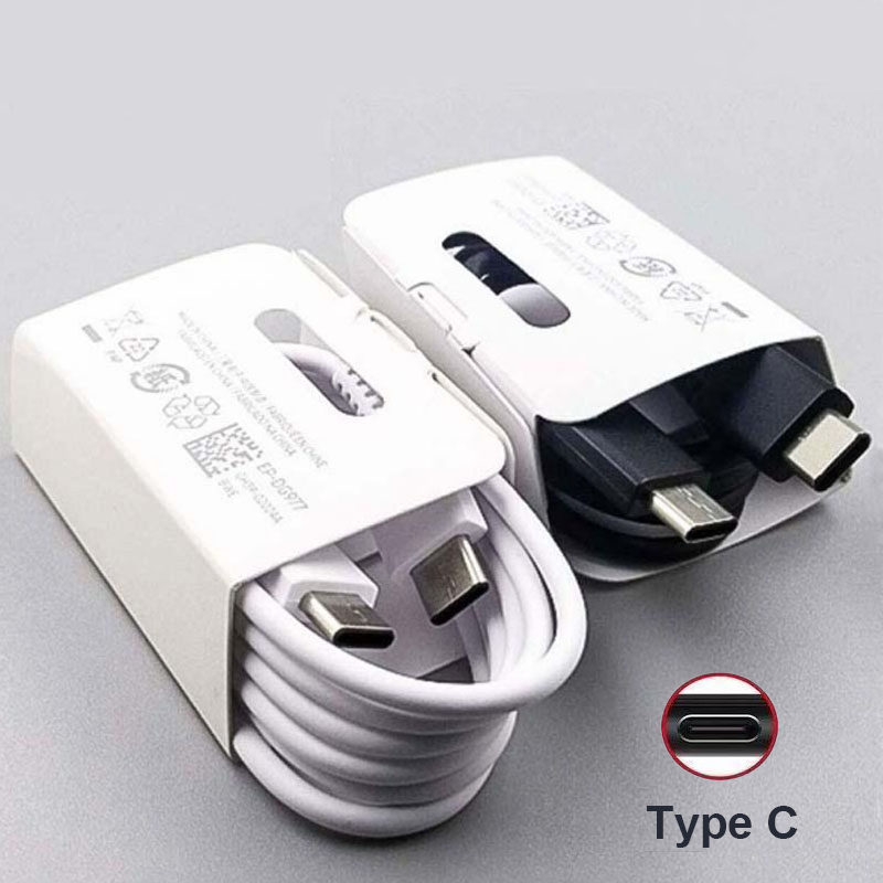 Original OEM Quality 1m 3FT USB C Type-C to Type C Cables Fast Charging Charger Cable for Samsung Galaxy S22 S21 S20 S10 S9 S8 S7 note 10 Plus Support PD Quick Charge cords
