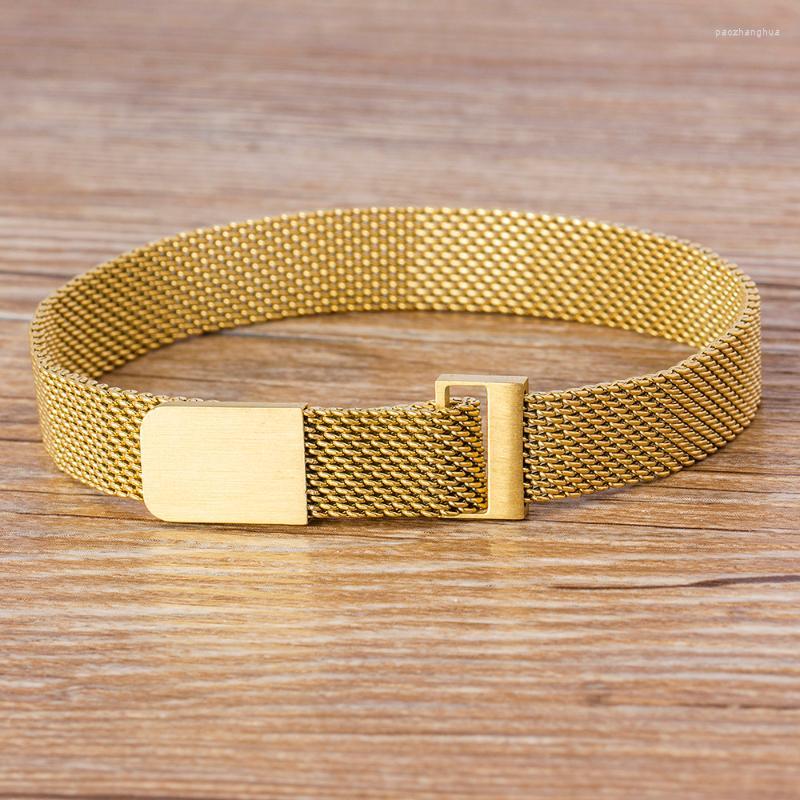 Charm Bracelets Classic Universal Punk Men Women Adjustable Bracelet Stainless Steel Magnetic Clasp Fashion Watch Belt Bangles Jewelry Gift
Charm Bracelets Classic Universal Punk Men Women Adjustable Bracelet Stainless Steel Magnetic Clasp Fashion Watch Belt Bangles Jewelry Gift