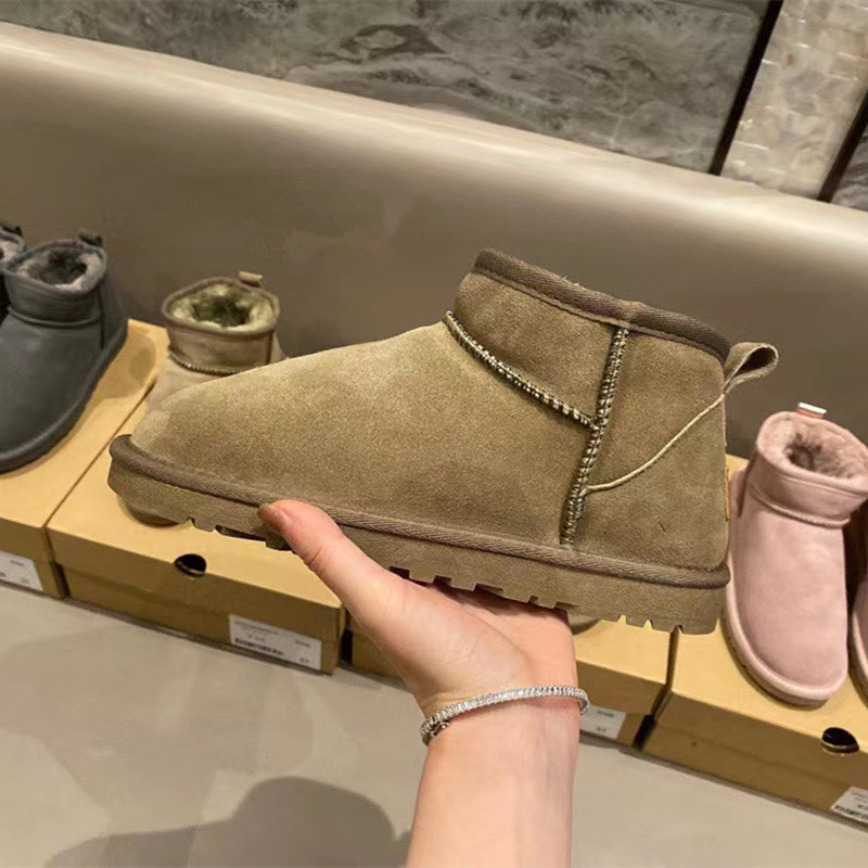 Hot sell Aus Classic Warm Boots Mini Snow Boot Ankle Bootss USA Gs 585401 Women 'S Kids Booties Slippers Warm Boots Antelope brown