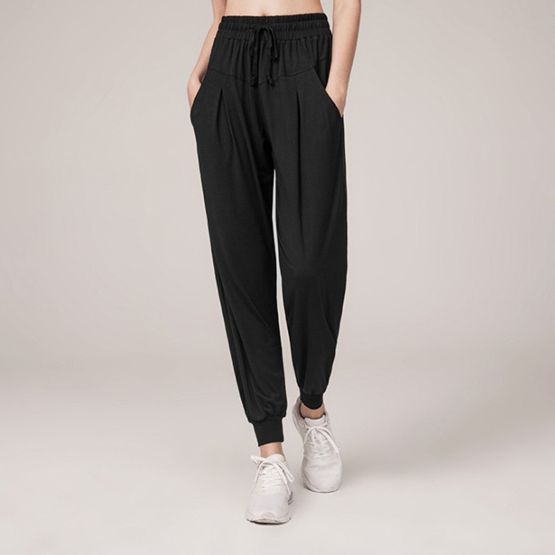 Women Yoga Outfit Running Pocket Joggers Casual Training Fast Dry Elastic Pants For Fitness Exercise Running