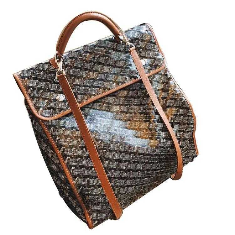 Brand Fashion Designer Shoulder Bag New Folding Leisure Large Capacity Multifunctional Backpack Leather Print Manufacturers Direct Sales, Black1
Brand Fashion Designer Shoulder Bag New Folding Leisure Large Capacity Multifunctional Backpack Leather Print Manufacturers Direct Sales, Black1