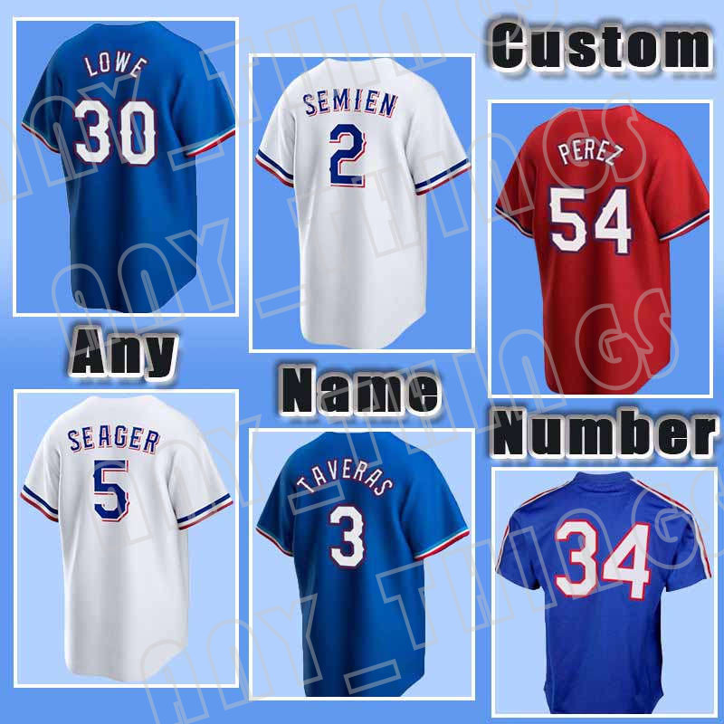 Marcus Semien Corey Seager Baseball Shin-Soo Choo Jersey Martin Perez Joey Gallo Rougned Odor Nick Solak Texas Custom Rangers Ronald Guzman Elvis Andrus 21 David Dahl