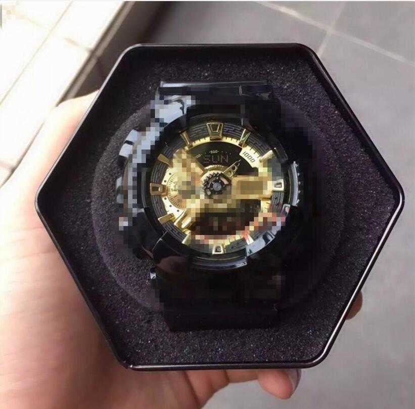 Luxury Designer Fashion Mens g Style Military Multifunction Led Digital Shock Quartz Sport Watches Man Male Students Clock, Black gold sport watch
Luxury Designer Fashion Mens g Style Military Multifunction Led Digital Shock Quartz Sport Watches Man Male Students Clock, Black gold sport watch