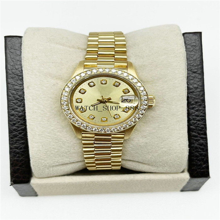 Brand A brand-new watch 69178 Ladies President Datejust Champagne Diamond Dial Bezel 18K Gold Mechanical Automatic women Ladies Wristwatch
Brand A brand-new watch 69178 Ladies President Datejust Champagne Diamond Dial Bezel 18K Gold Mechanical Automatic women Ladies Wristwatch