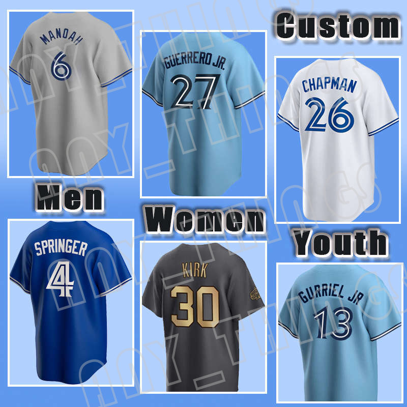 27 Vladimir Guerrero Jr Baseball Bo Bichette George Springer Jersey Matt Chapman Kevin Gausman Alejandro Kirk Lourdes Gurriel Jr Blue Alek Manoah Jays Danny Jansen, Men custom cool base(l n)
27 Vladimir Guerrero Jr Baseball Bo Bichette George Springer Jersey Matt Chapman Kevin Gausman Alejandro Kirk Lourdes Gurriel Jr Blue Alek Manoah Jays Danny Jansen, Men custom cool base(l n)