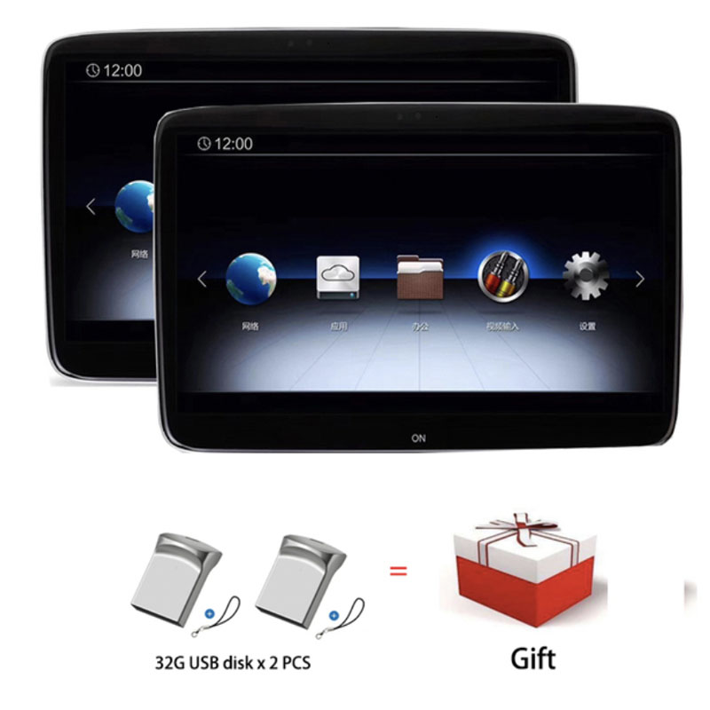 116 Inch 1920x1080P Wifi Android 100 Car Screen rest Monitor With Video Mtimedia Rear Seat Entertainment System C251017