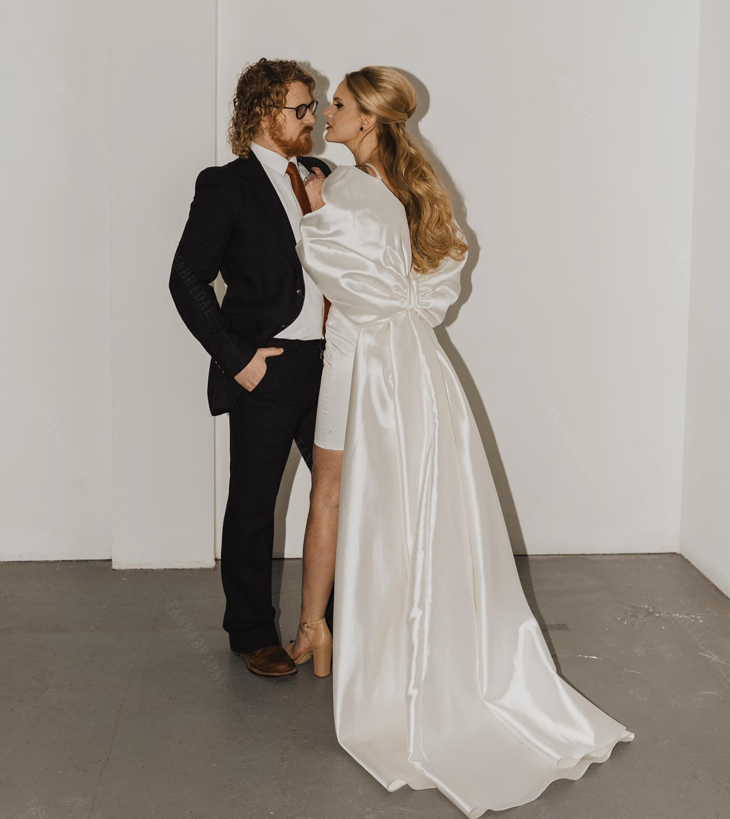 Fashion Beach Wedding Dress 2023 For Bride Removeable Sleeves Bow Taffeta Boho Bridal Gowns Custom Made Vestidos De Noiva