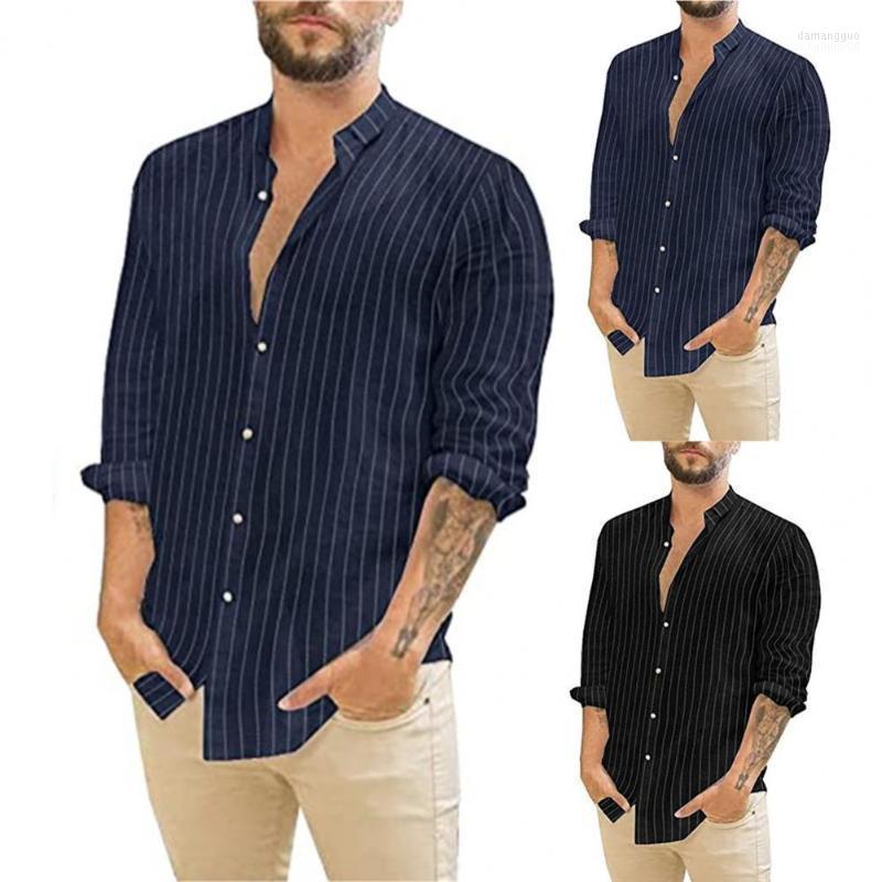 Men's Casual Shirts Men's Men Shirt Stripe Single-breasted Turn-down Collar All Match Male T-shirt For Work, Black
Men's Casual Shirts Men's Men Shirt Stripe Single-breasted Turn-down Collar All Match Male T-shirt For Work, Black