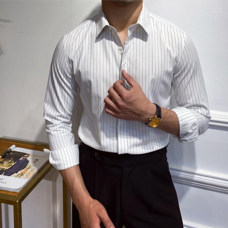 Men' Casual Shirts Men' 2022 Spring Autumn Striped Business Dress Shirt Men Fashion Slim Fit Long Sleeve Mens Work Office Wear L165, Black
Men' Casual Shirts Men' 2022 Spring Autumn Striped Business Dress Shirt Men Fashion Slim Fit Long Sleeve Mens Work Office Wear L165, Black
