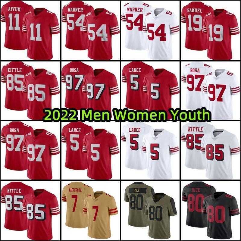 Jersey San Francisco''49ers''5 Trey Lance Fred Warner 97 Nick Bosa 85 George Kittle Deebo Samuel Jerry Rice Javon Kinlaw Raheem Mostert Mont, Men jersey4
Jersey San Francisco''49ers''5 Trey Lance Fred Warner 97 Nick Bosa 85 George Kittle Deebo Samuel Jerry Rice Javon Kinlaw Raheem Mostert Mont, Men jersey4