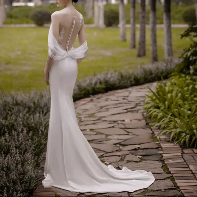 2023 Arabia Lace Mermaid Wedding Dresses 2023 Plus Size Illusion Beaded Vintage Wedding Gowns Custom Made Sexy vestidos de novia