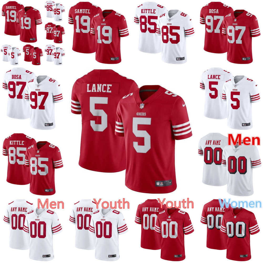 Men women Youths Jersey San Francisco''49ers''5 Trey Lance 85 George Kittle 97 Nick Bosa 23 Christian McCaffrey 19 Deebo Samuel Football Jerseys, Color
Men women Youths Jersey San Francisco''49ers''5 Trey Lance 85 George Kittle 97 Nick Bosa 23 Christian McCaffrey 19 Deebo Samuel Football Jerseys, Color