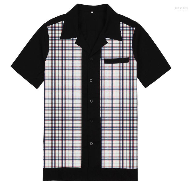 Men's Casual Shirts Brand Patchwork Plaid Men's Blouse Short Sleeve Button Down Camiseta Retro Hombre Bowling Dress Male, St111plaid-r3
Men's Casual Shirts Brand Patchwork Plaid Men's Blouse Short Sleeve Button Down Camiseta Retro Hombre Bowling Dress Male, St111plaid-r3