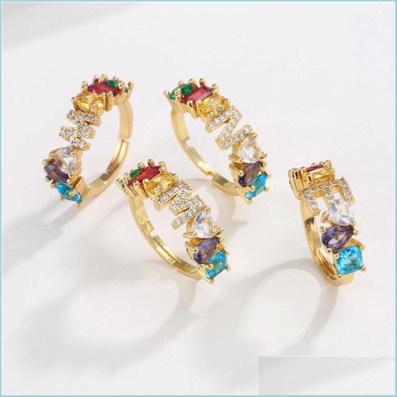 Band Rings Adjustable A-Z Initial Ring Bohemian Copper Zircon Rainbow Letter Rings For Women Girls Party Wedding Jewelry Gift Drop D Dhldy
Band Rings Adjustable A-Z Initial Ring Bohemian Copper Zircon Rainbow Letter Rings For Women Girls Party Wedding Jewelry Gift Drop D Dhldy