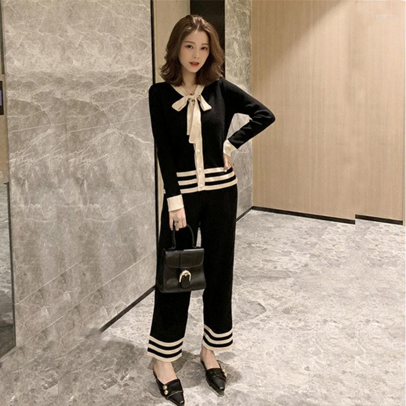 Women' Two Piece Pants Women' Woman Casual Sweater Suit Autumn Knitted V Neck Pullover Female Elegant Loose 2 Sets Womens Outfits, Black
Women' Two Piece Pants Women' Woman Casual Sweater Suit Autumn Knitted V Neck Pullover Female Elegant Loose 2 Sets Womens Outfits, Black