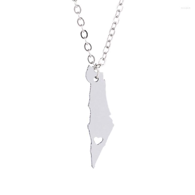 Pendant Necklaces Trendy Style Stainless Steel Israel Map Necklace High Quality Heart Women Jewellery Gift
Pendant Necklaces Trendy Style Stainless Steel Israel Map Necklace High Quality Heart Women Jewellery Gift