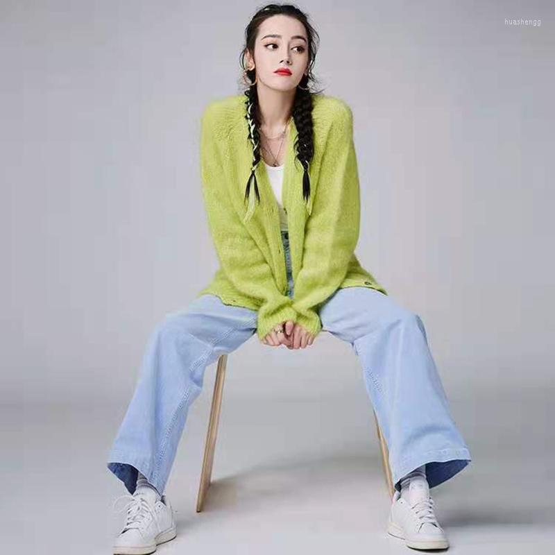 Women's Knits Women's & Tees Korean-Style Fluorescent Green Knit Cardigan 2022 Winter Long-Sleeve Sweater Jacket Single-Breasted
Women's Knits Women's & Tees Korean-Style Fluorescent Green Knit Cardigan 2022 Winter Long-Sleeve Sweater Jacket Single-Breasted