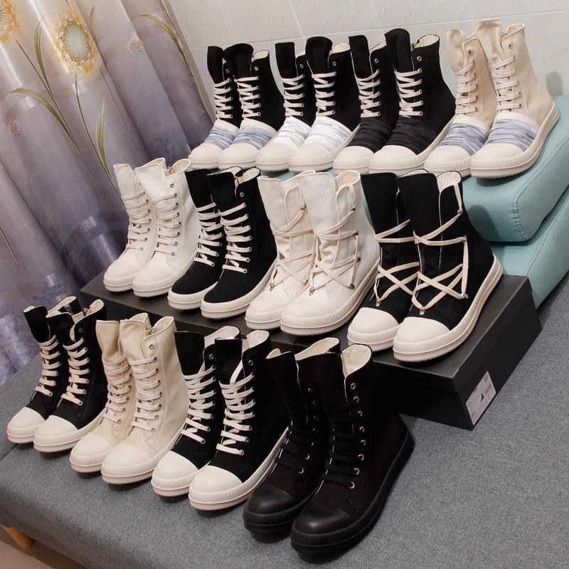 2023 Designer Woman Rick Canvas Shoes Men Women High Top Owen UItility Mens Trainers Sports Sneakers Size 35-47