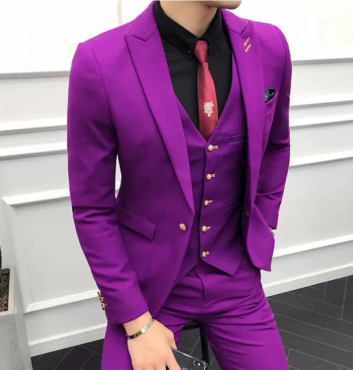 3PC Suit Men purple Brand New Slim Fit Business Formal Wear Tuxedo High Quality Wedding Dress Mens Suits Casual Costume Homme, Ivory
3PC Suit Men purple Brand New Slim Fit Business Formal Wear Tuxedo High Quality Wedding Dress Mens Suits Casual Costume Homme, Ivory